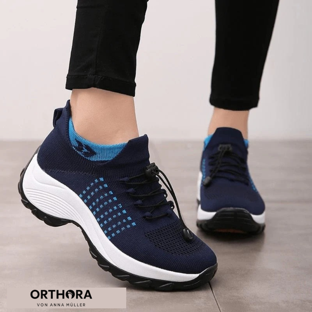 Orthora Comfort Relief Care Shoes - White and Blue