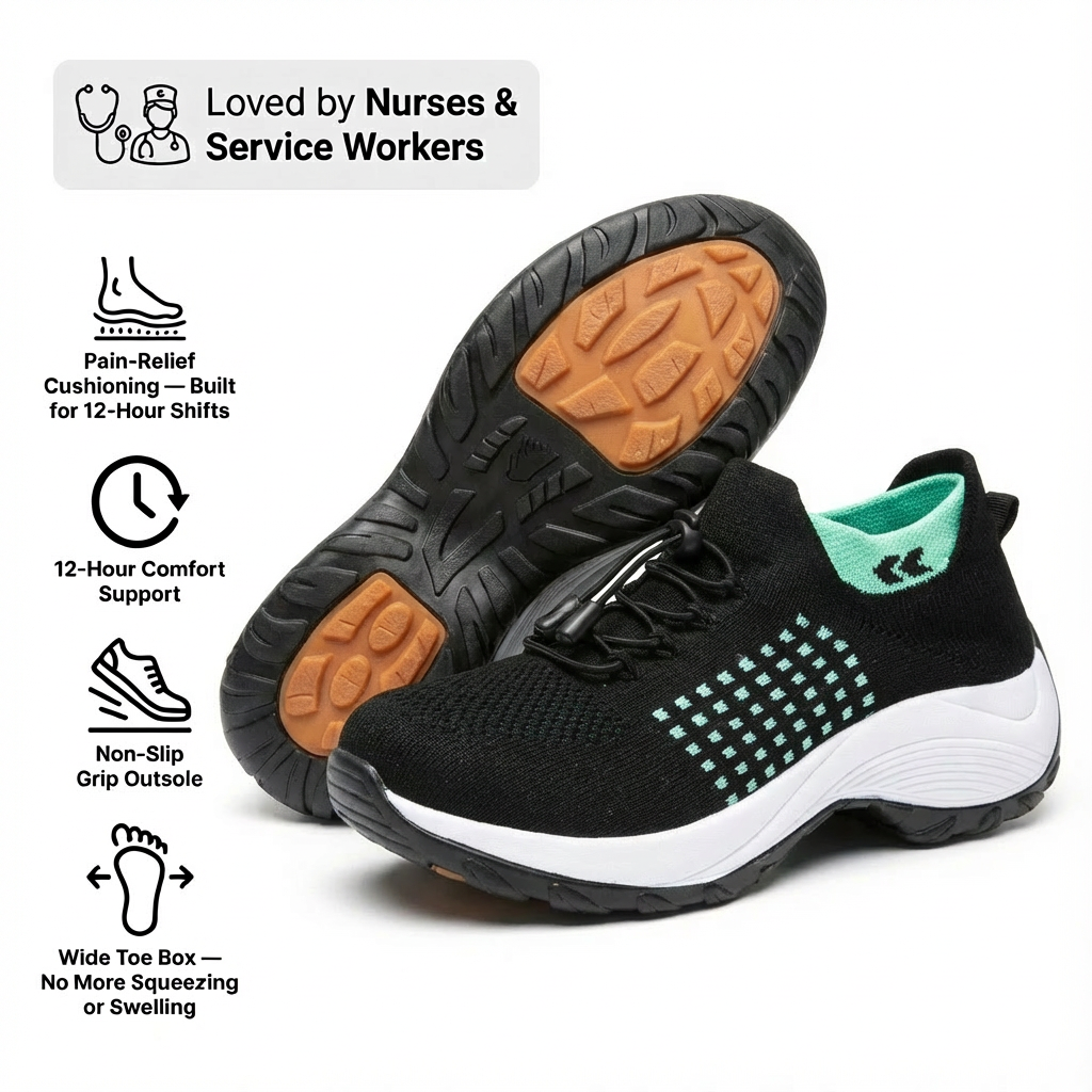 ShiftPro™ – 12-Hour Comfort Shoes for Heel & Plantar Fasciitis Relief