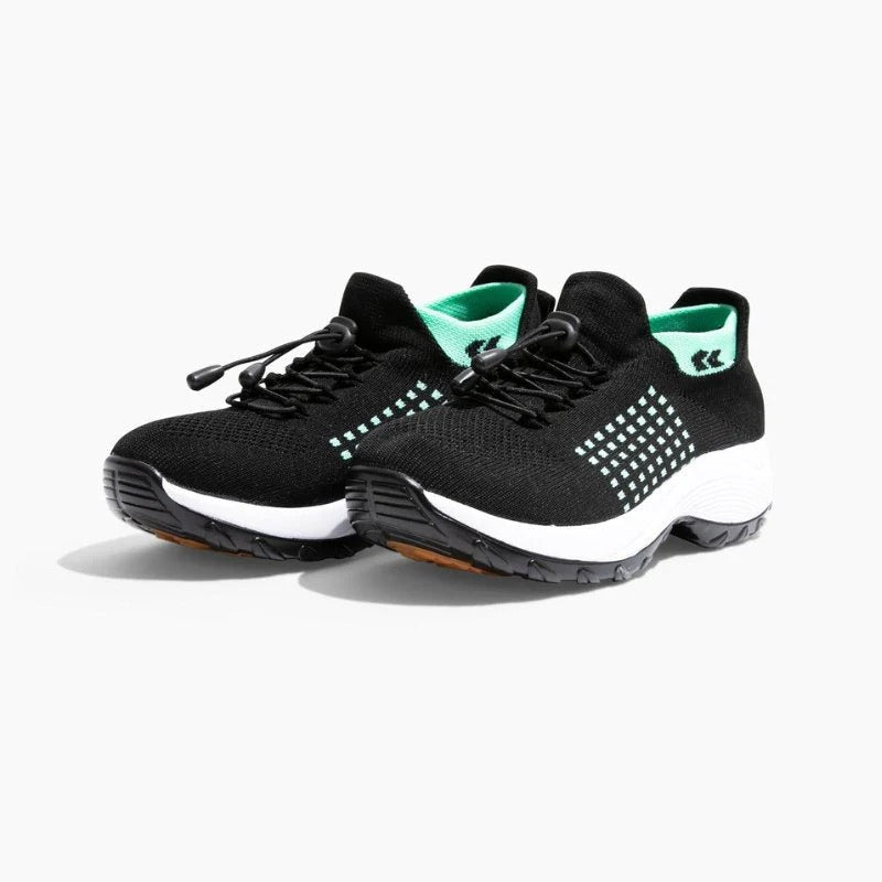 Orthora Comfort Relief Care Shoes - Black and Sky Blue