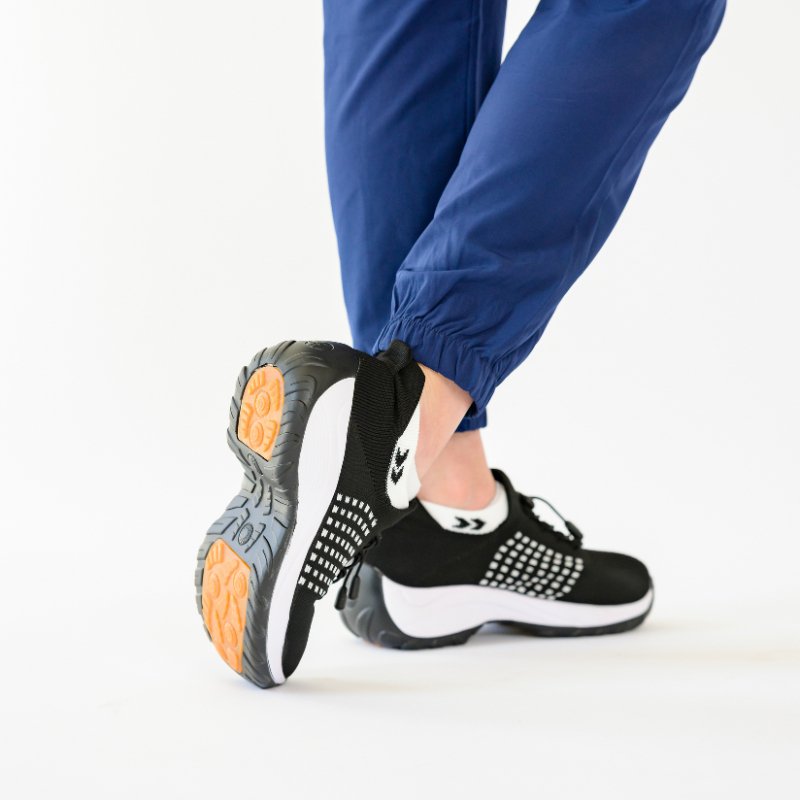 Orthora Comfort Relief Care Shoes - Black and White