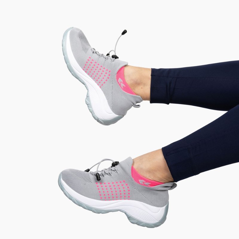 Orthora Comfort Relief Care Shoes - Gray and Pink