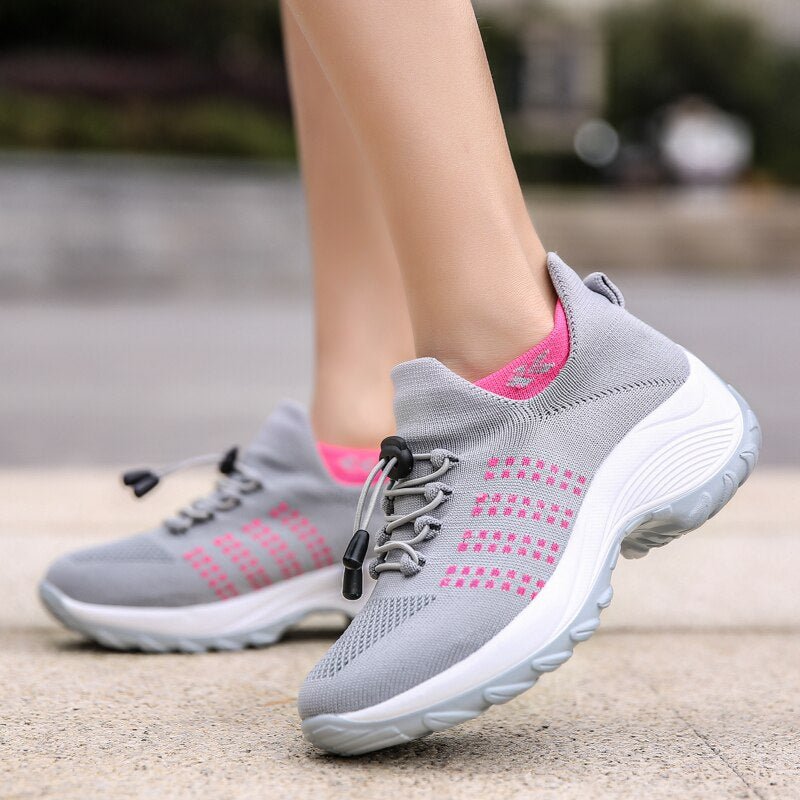 Orthora Comfort Relief Care Shoes - Gray and Pink