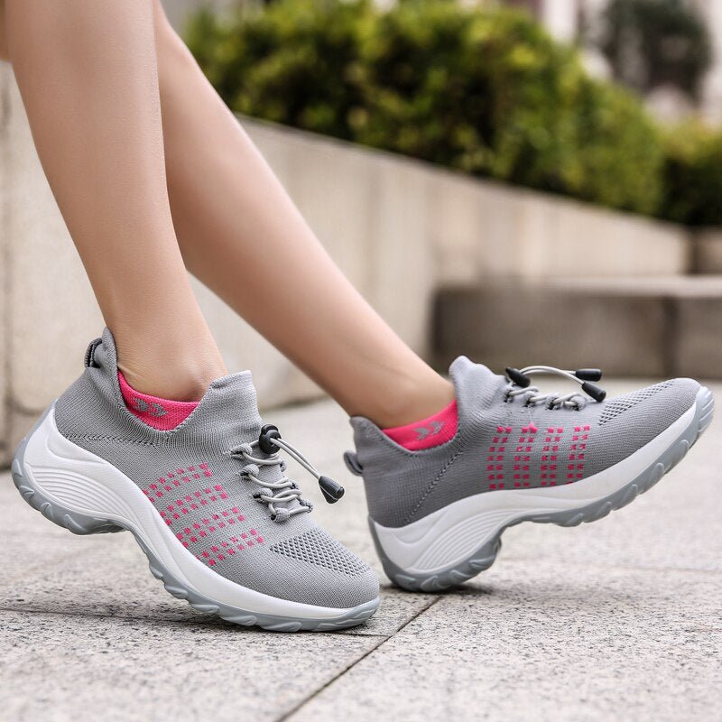 Orthora Comfort Relief Care Shoes - Gray and Pink