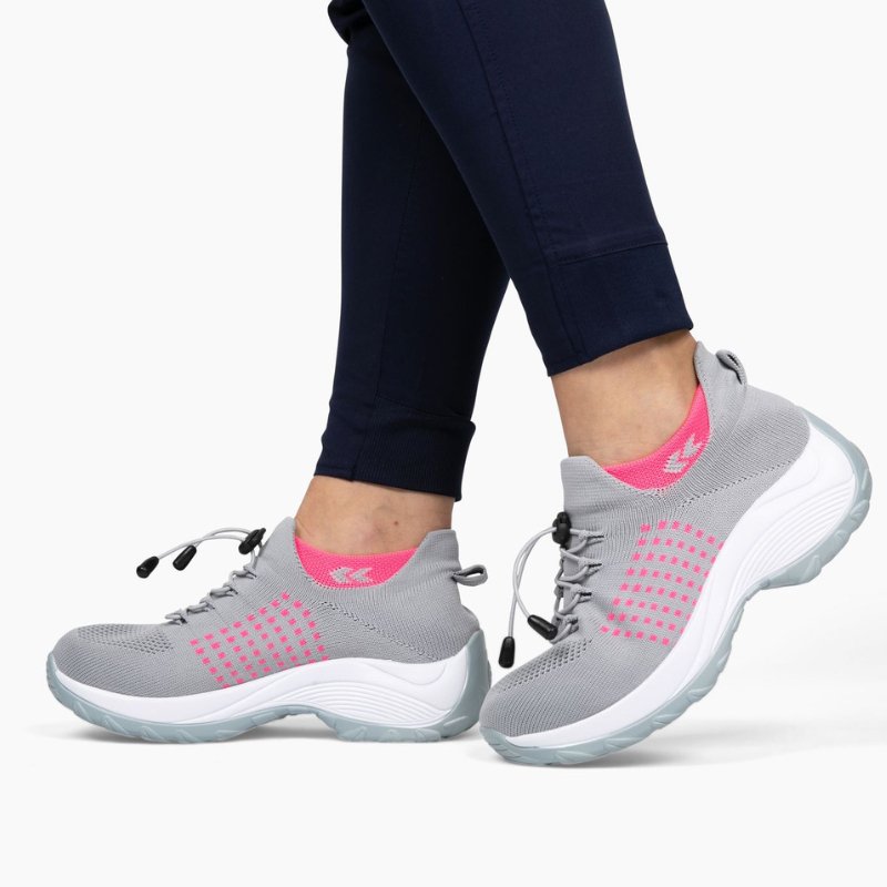 Orthora Comfort Relief Care Shoes - Gray and Pink