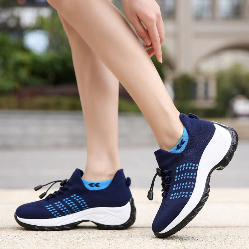 Orthora Comfort Relief Care Shoes - White and Blue