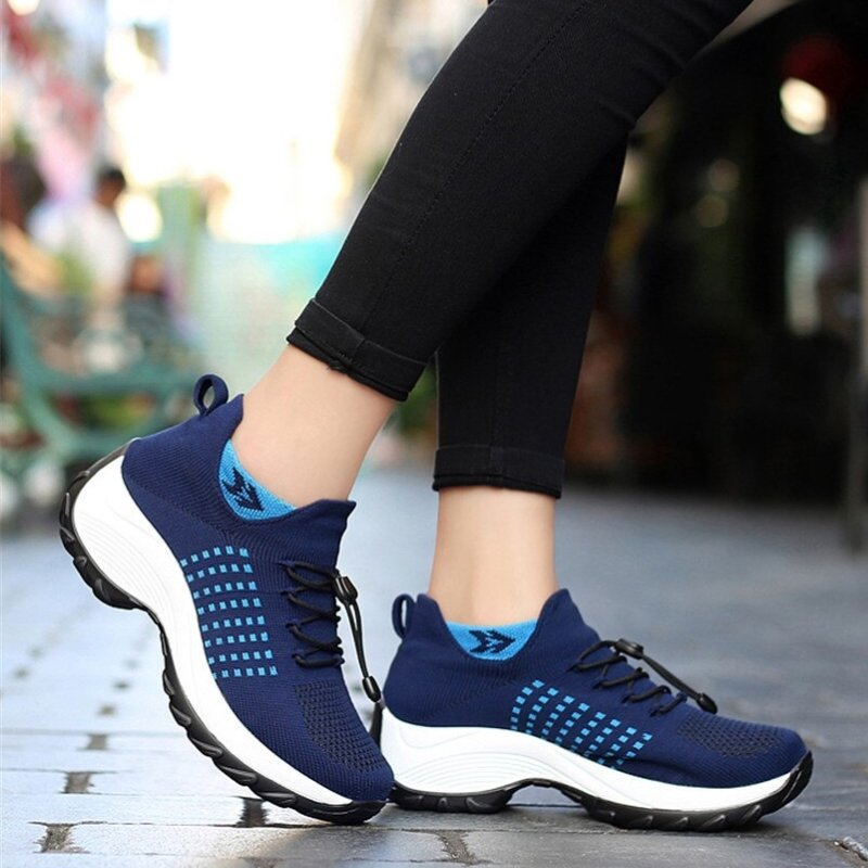 Orthora Comfort Relief Care Shoes - White and Blue