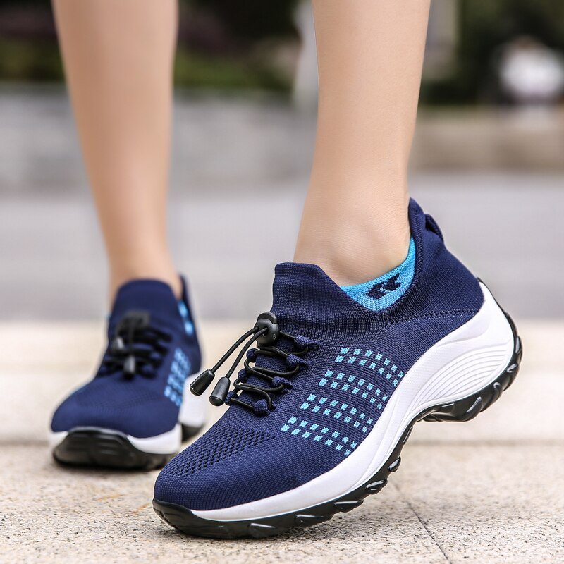 Orthora Comfort Relief Care Shoes - White and Blue