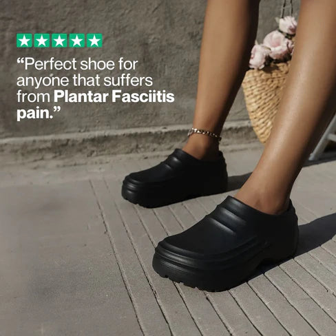 NursePro™ 12-Hour Shift Clogs – Built-In Arch Support for Plantar Fasciitis, Wide Toe Box, Non-Slip