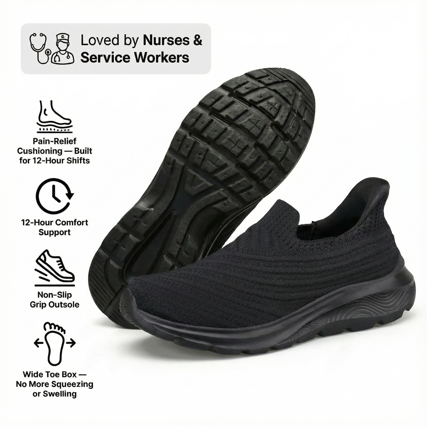 OrthoSlip Ergonomic Everyday Shoes