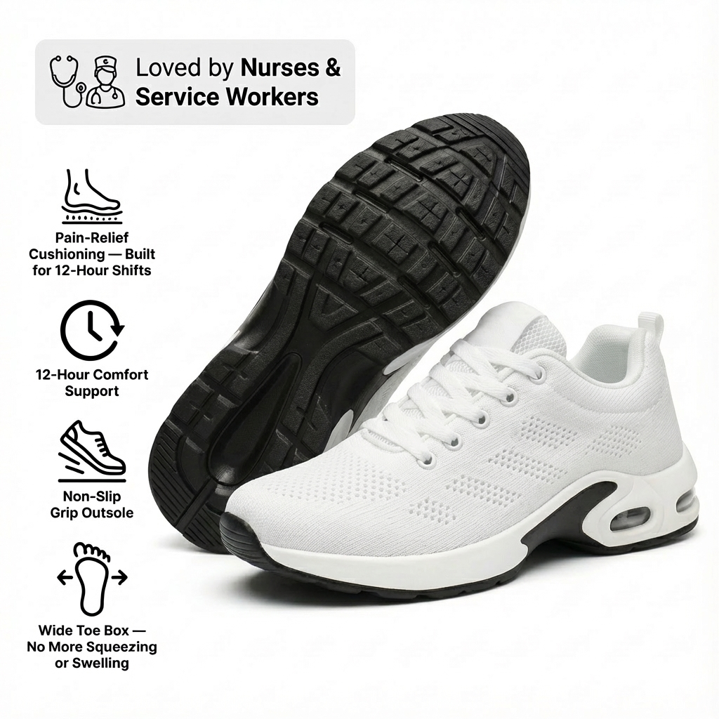 Orthora™ Pro – 12-Hour Shift Shoes for Heel & Plantar Fasciitis Relief (Unisex)