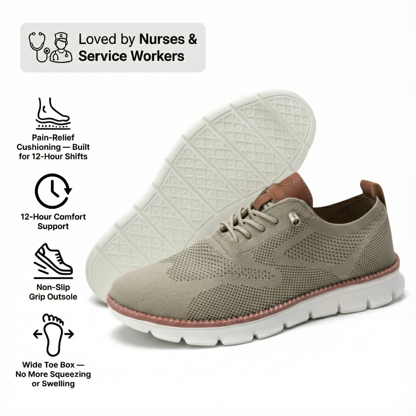 OrthoActive™ - All-Day Comfort & Pain-Free Men's Orthopedic Shoes