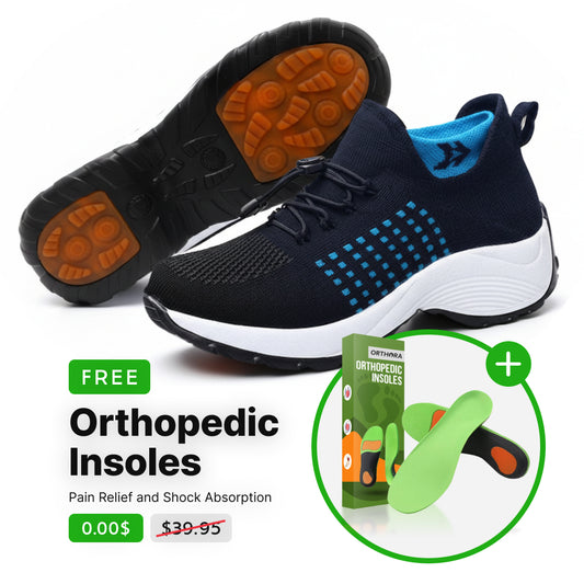 Orthora Comfort Relief Care Shoes - White and Blue