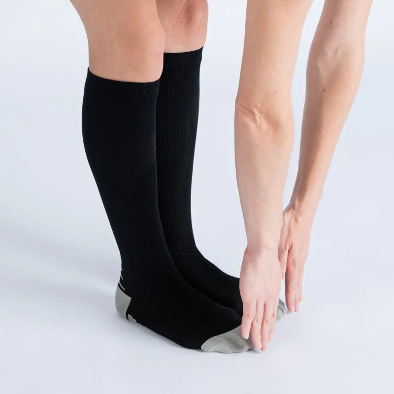 OrthoFlow™ Compression Socks - Black White