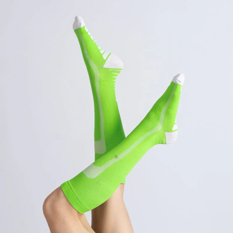 OrthoFlow™ Compression Socks - Green White