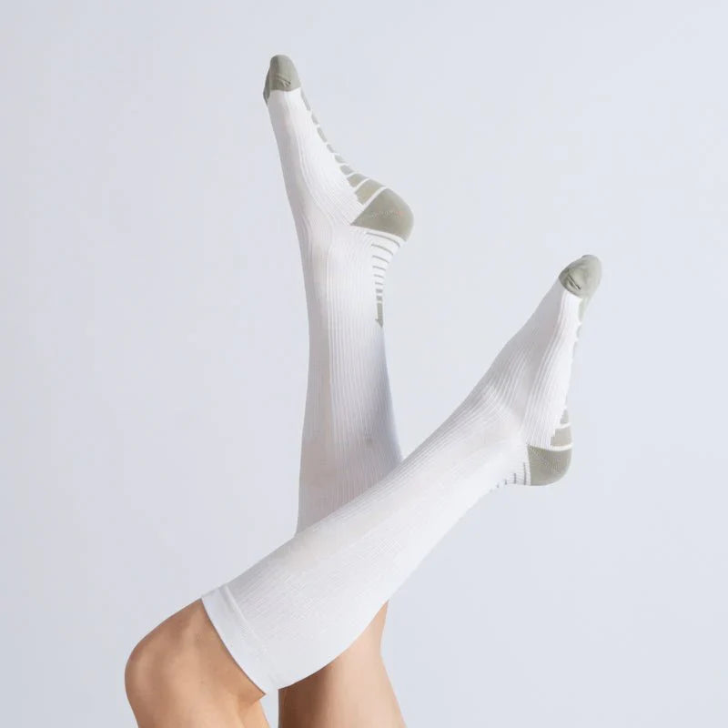 OrthoFlow™ Compression Socks - White Gray