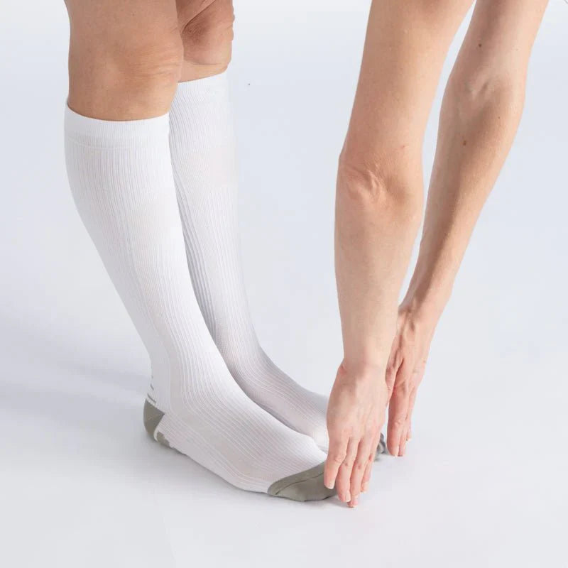 OrthoFlow™ Compression Socks - White Gray