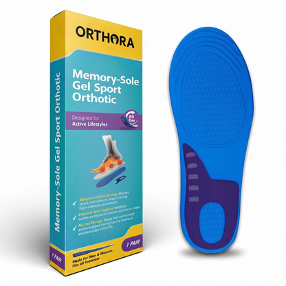 Memory-Sole Gel Sport Orthotic Insoles